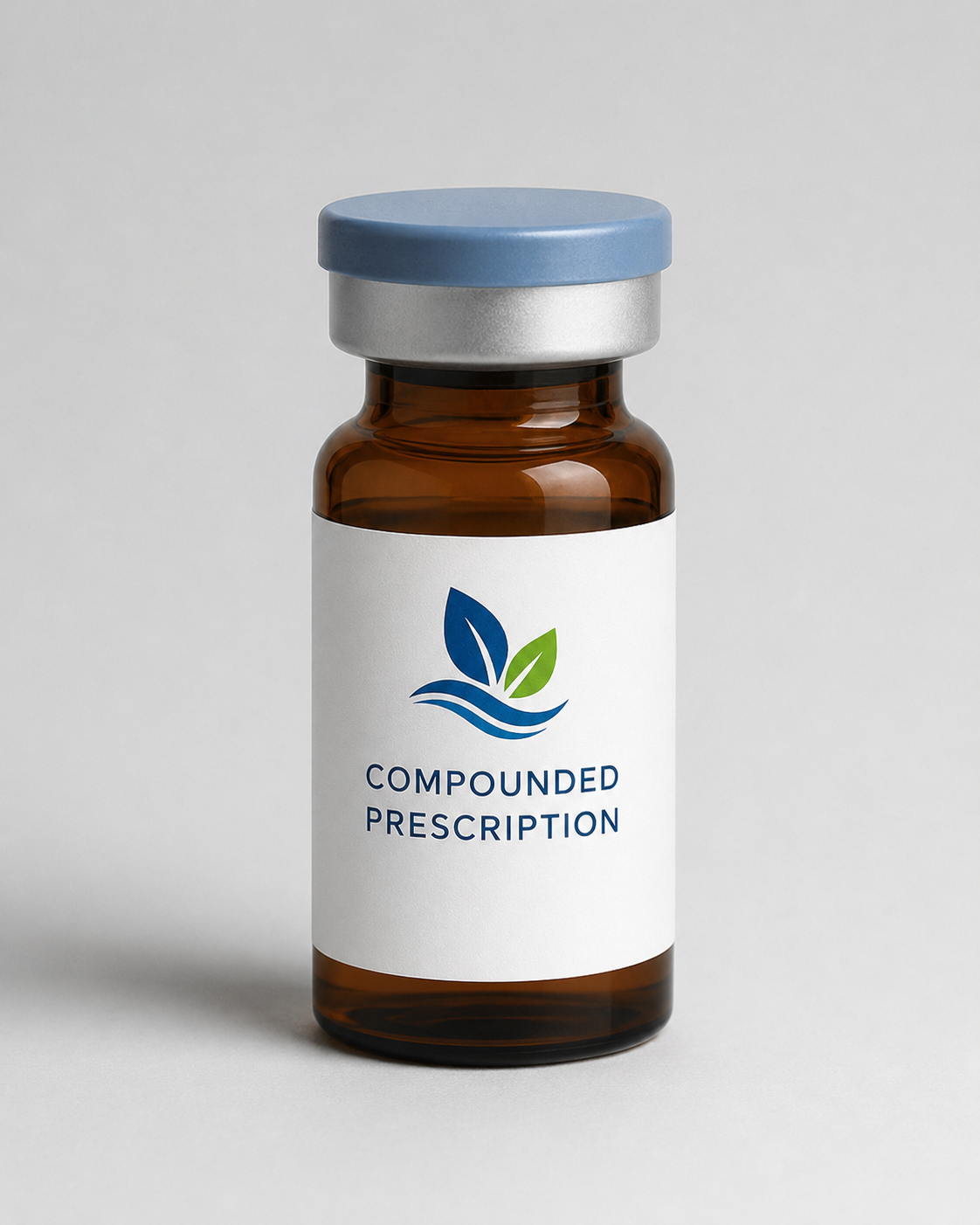 Compounded prescription peptide vial with Integrative Health Solutions label